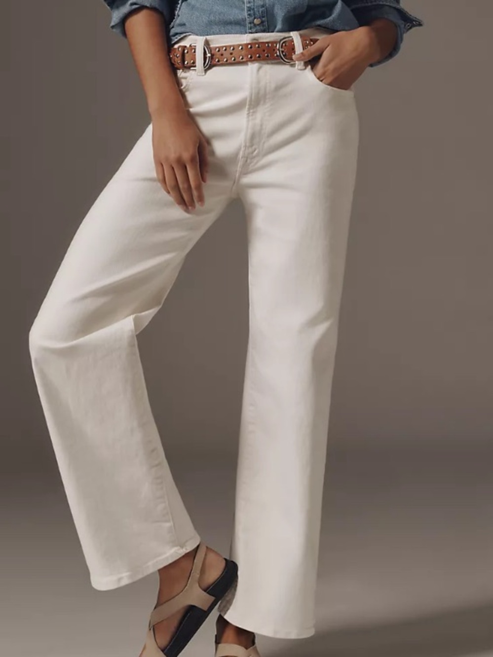 Mother The Rambler Zip Ankle Jeans Size 28 (6) Cream Puff Casual Neutral Preppy - Picture 15 of 15